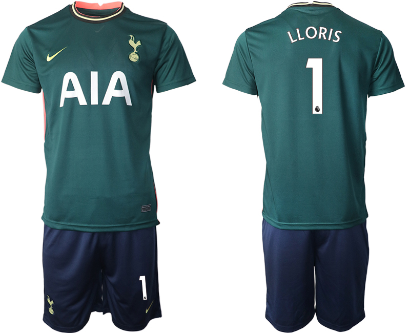 Men 2020-2021 club Tottenham away #1 green Soccer Jerseys
